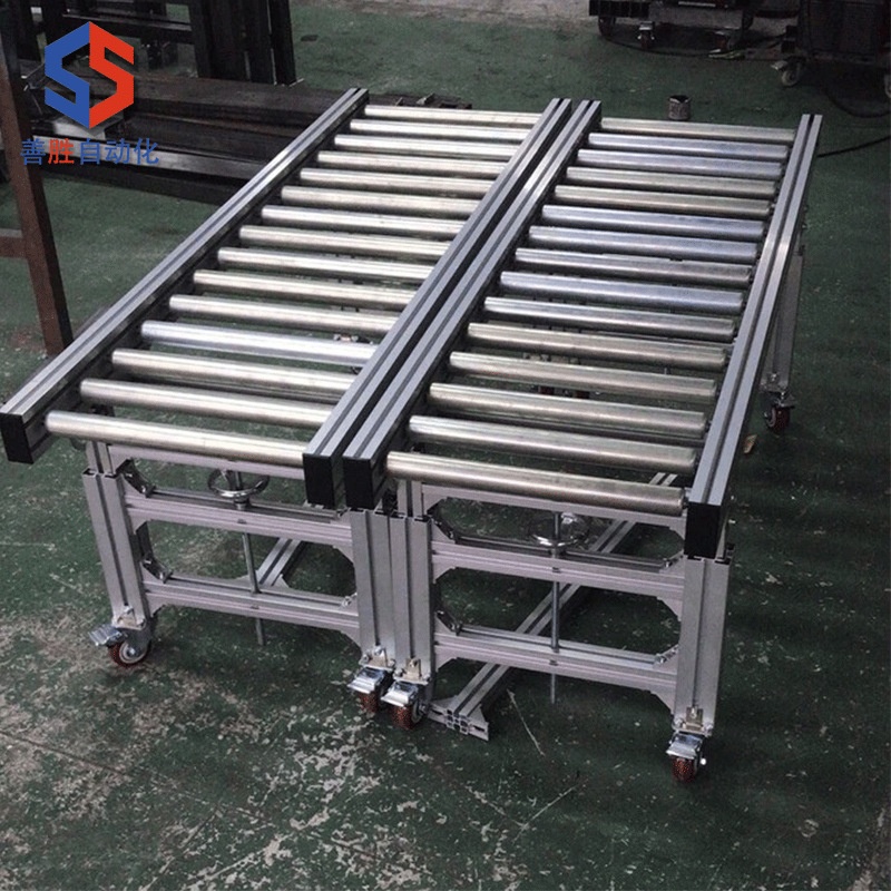 无动力滚筒移动输送机万向滚珠牛眼工作台滚筒线组装线装配流水线