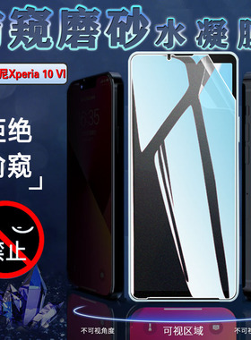 昌想 适用Sony Xperia 10IV手机防窥膜索尼Xperia 10Vi全屏水凝膜10viii保护隐私10Vii前后抗指纹贴Xperia10V