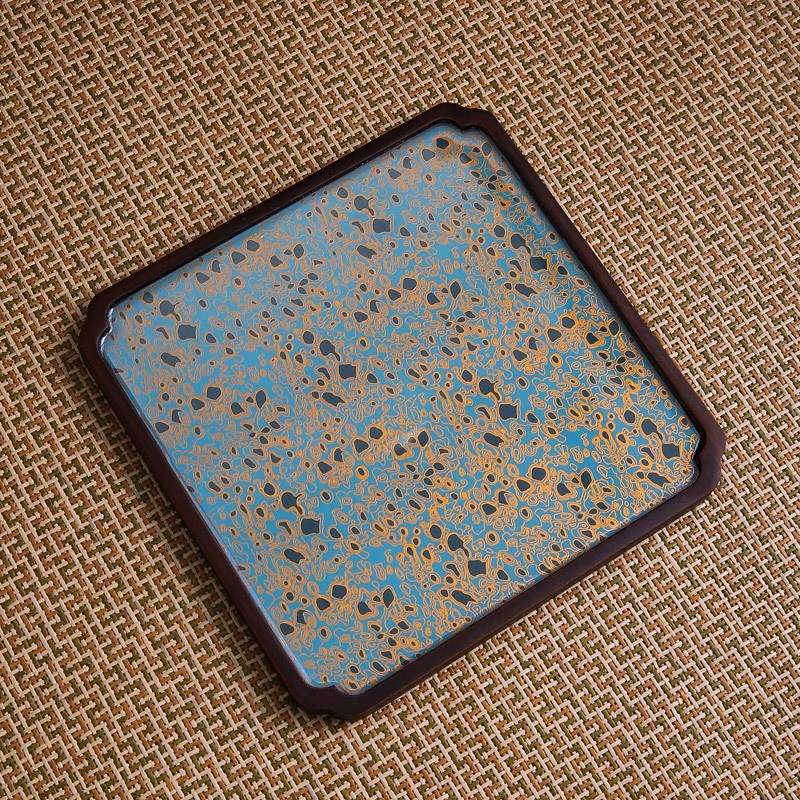 仿大漆干泡盘茶承电木壶承日式禅意功夫茶道茶具配件茶道零配件