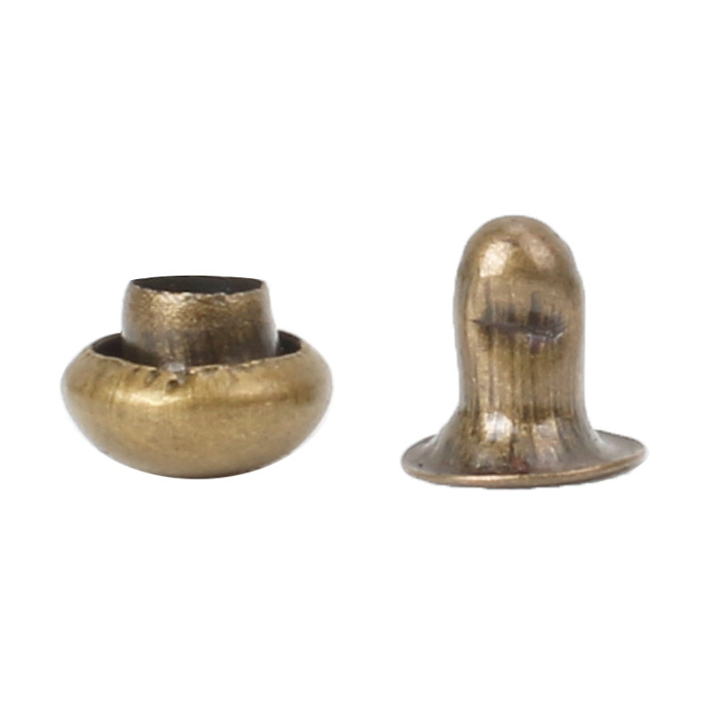 铜质蘑菇半圆形子母铆钉箱包鞋靴服饰固定配件装饰辅料铆钉