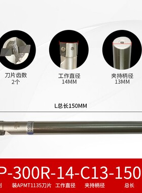 数控立铣刀杆300R立铣刀R0.8刀片加工中心飞刀杆1135直角铣刀杆