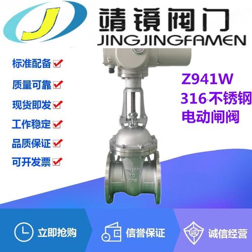 Z941W-16/25/40/64/100R电动316不锈钢闸阀DN15-900油品耐酸碱阀
