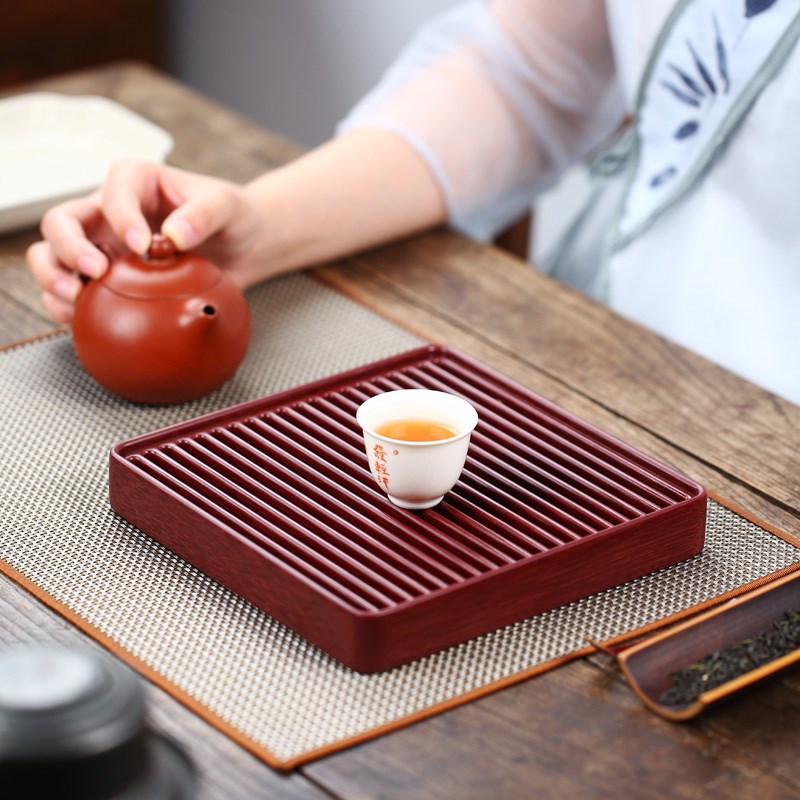 小号电木茶盘德用迷你单人茶道台一人用户外方形排水茶台壶承