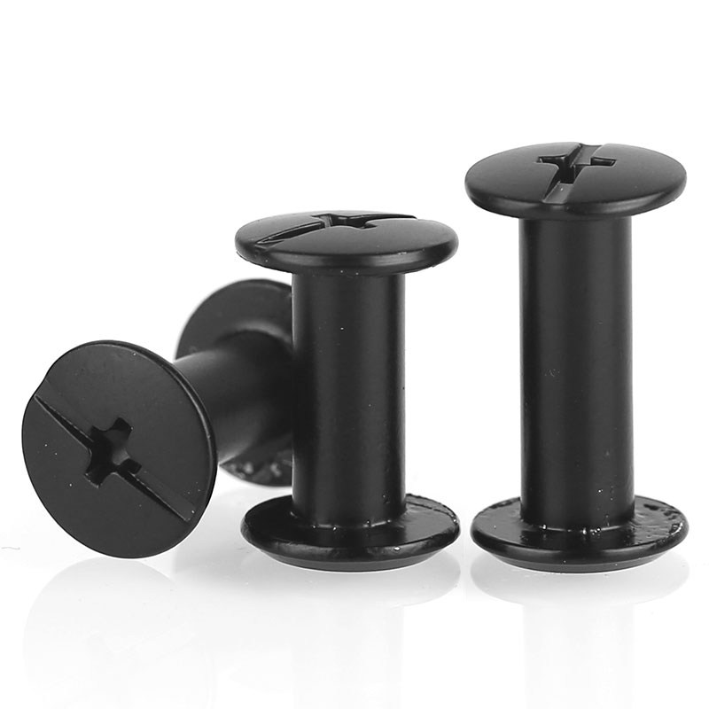 子母钉铆钉碳钢镀黑黑色铁镀镍电镀包包螺丝扣相簿M4M5*x10x12 mm