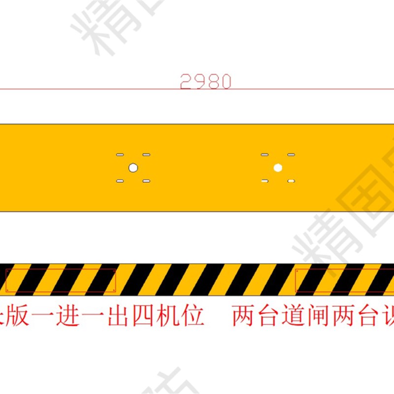 安全岛道闸安全岛免浇筑钢结S构一体道闸底座
