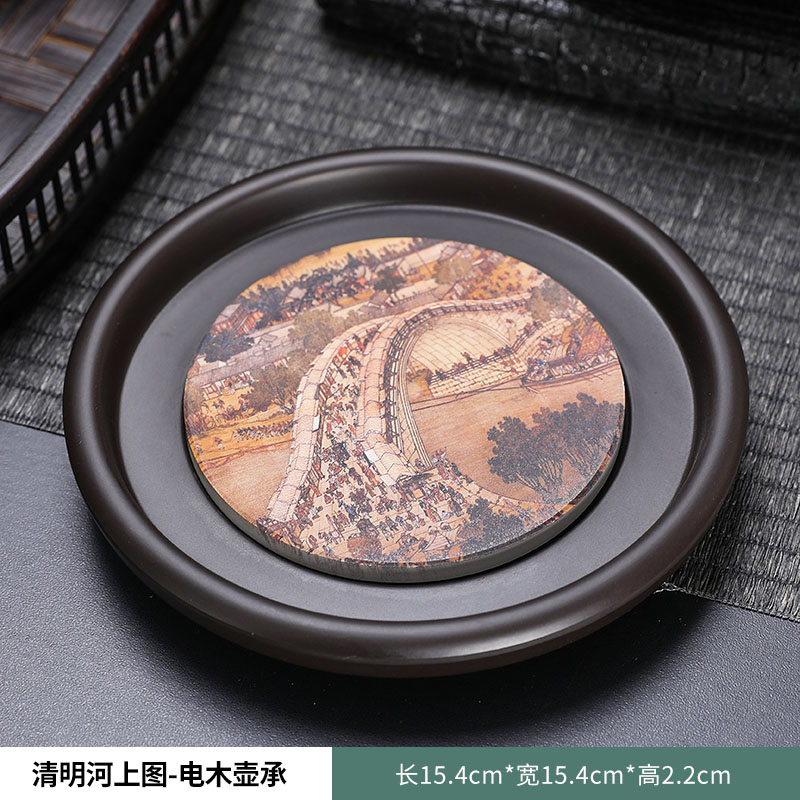 电木壶承家用茶壶垫功夫茶具配件茶杯垫干泡台隔热茶托养壶垫底座