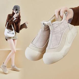 保暖厚底增高休闲鞋 加绒高帮棉鞋 学生韩版 新款 2318 女2025冬季