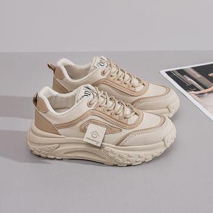 厚底老爹鞋 增高休闲小白鞋 秋季 街拍学生跑步运动鞋 女 新款 韩版