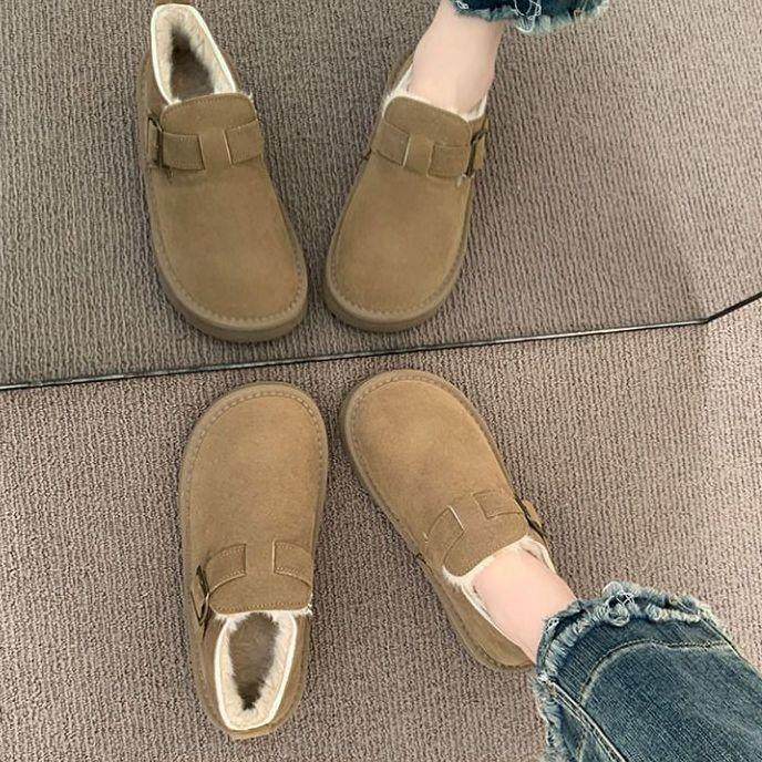 勃肯鞋女秋冬季2025厚底棉鞋女加绒加厚豆豆鞋一脚蹬懒人鞋雪地靴,户外/登山/野营/旅行用品,其他户外鞋,淘宝优惠券,粉丝福利购,淘宝优惠卷