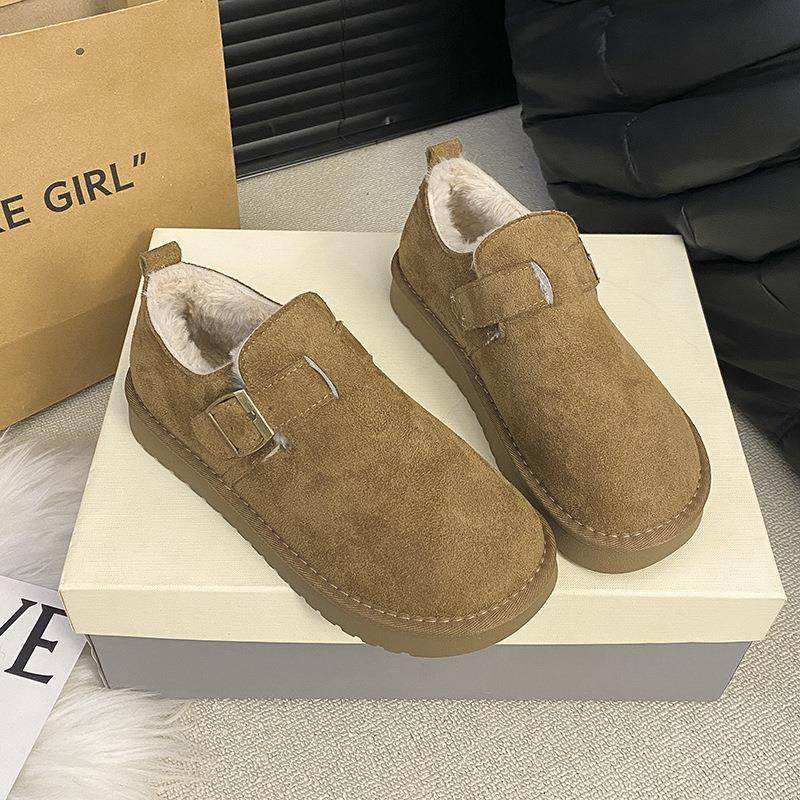 平底勃肯鞋女加绒保暖雪地靴女2025新款冬季乐福鞋豆豆鞋博肯棉鞋,户外/登山/野营/旅行用品,其他户外鞋,淘宝优惠券,粉丝福利购,淘宝优惠卷