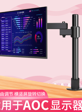 适用于AOC电脑显示器CU32N2/CQ32G1/U32P2C旋转升降夹桌穿孔底座