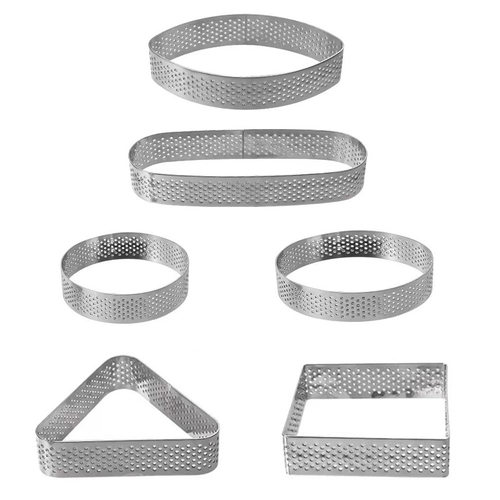 304不绣钢塔圈带孔法式蛋糕模具激光冲孔芝士慕斯模具烘焙工具DIY