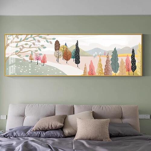 现代简约卧室装饰画床头客