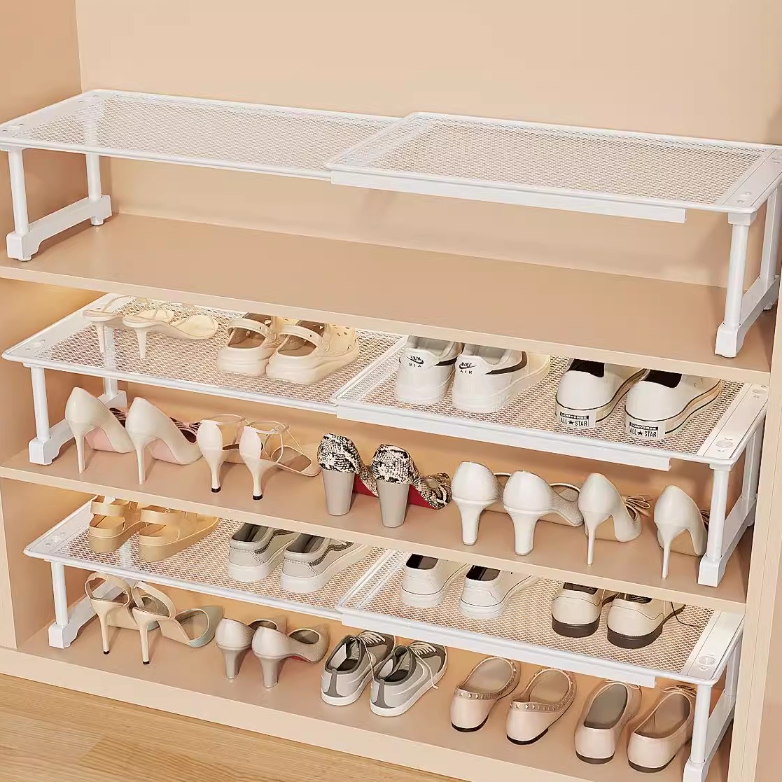 筑司鞋柜分层隔板可伸缩