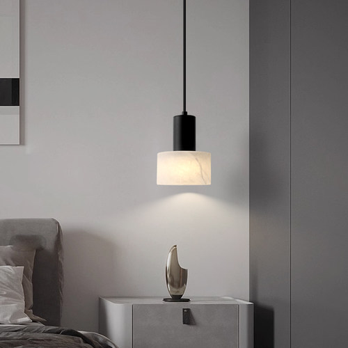 创意云石主卧室床头吊线 线灯意式极简现代简约高级感轻奢长线 线