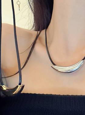 2026新款爆款弯管项链女小众设计感时尚百搭锁骨链冷淡风吊坠项圈