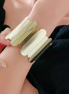 欧美夸张金属开口手镯个性气质设计感手环轻奢冷淡风高级感手饰女