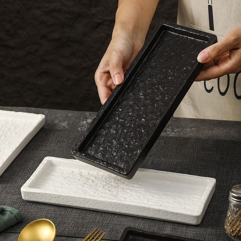 长方形刺身盘商用餐具日式陶瓷日本料理长条寿司盘平盘子专用碟子,餐饮具,餐用托盘,淘宝优惠券,粉丝福利购,淘宝优惠卷