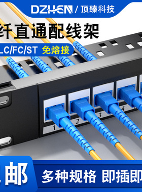 光纤配线架12芯24芯48芯直通型SC口LC96芯FC口ST模块免熔接直插式