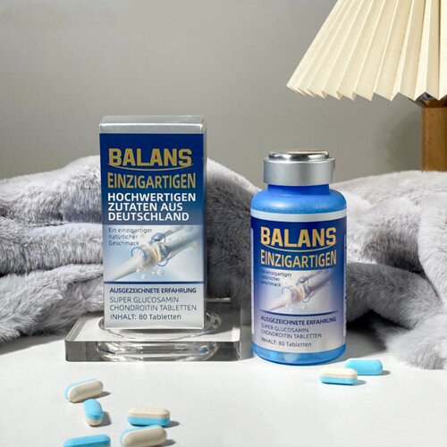 Balans氨糖软骨素片钙维生素D3骨胶原蛋白营养关节骨头德国进口VX