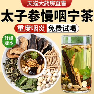 慢咽宁茶地黄玄参太子参麦冬浙贝母蒲公英薄荷茶咽嗓干痛生津茶cc