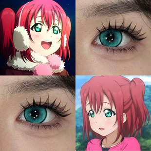 黑泽露比cos美瞳水水森绿仙灵绿松石绿青梅绿天水碧极光正品航cn