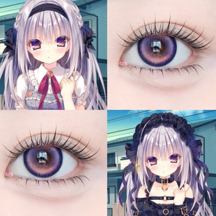 本庄真奈美cos美瞳渐变色出道日粉紫显色光环效应官方正品显色cn
