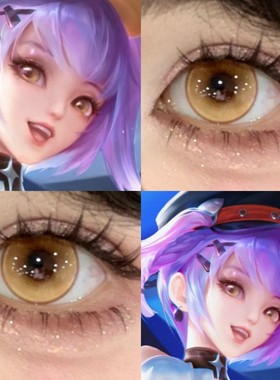 小乔你心动美瞳cos日抛王者荣耀灿烂金黄色光晕黄金魔法女漫展cn