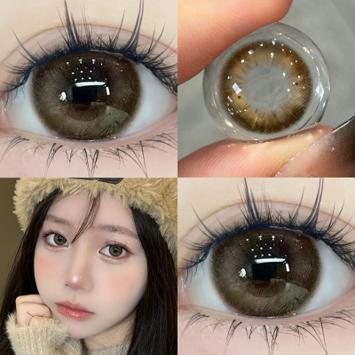 美瞳半年抛棕色混血小直径14.2带度数隐形眼镜官方正品旗舰店女vv