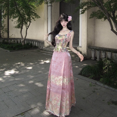 京云染春夏新款纱料版马面裙