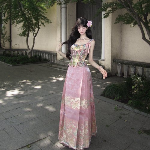 京云染春夏新款纱料版马面裙