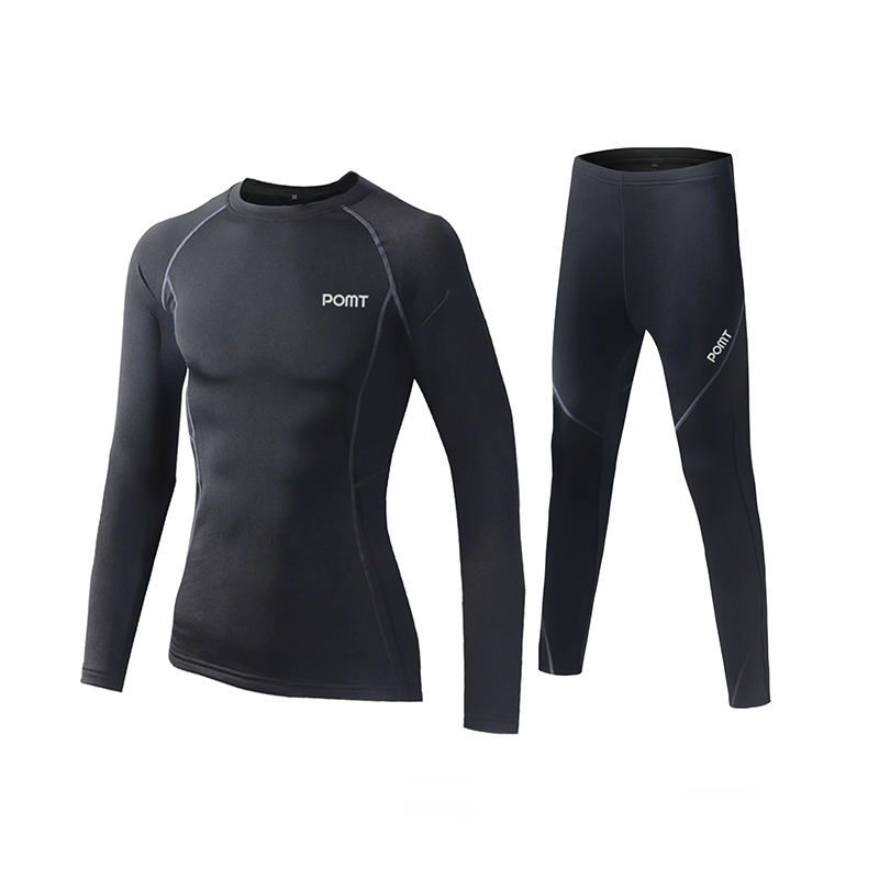 POMT运动保暖衣裤套装透气速干