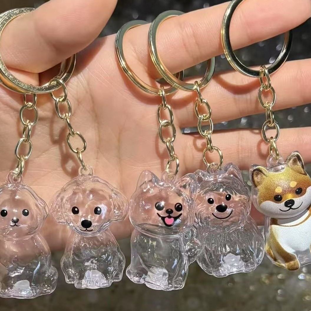 宠物毛发纪念挂件情侣可爱小狗钥匙扣狗毛猫毛纪念创意收纳盒
