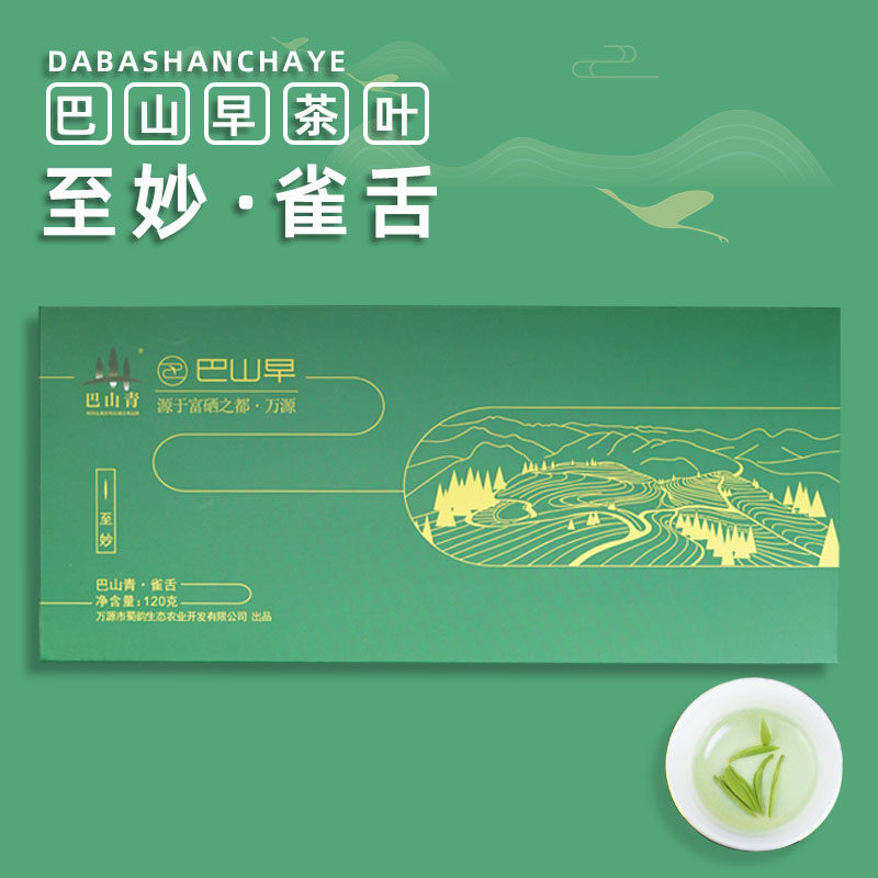 万源雀舌 礼盒装120g*2雀舌 清香型高山云雾硒2025新茶
