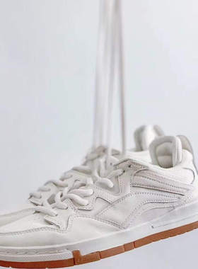 李宁男子惟吾PRO白生胶包裹性防滑耐磨板鞋AETR005-1