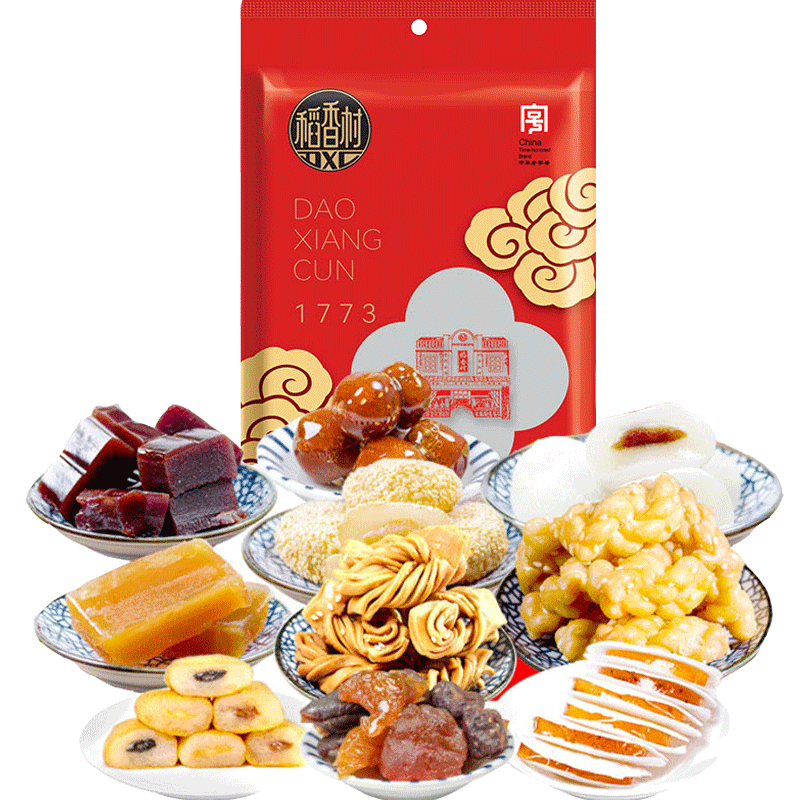 稻香村特產(chǎn)大禮包1000g 京八件驢打滾糕點(diǎn)零食小吃北京食品旗艦店