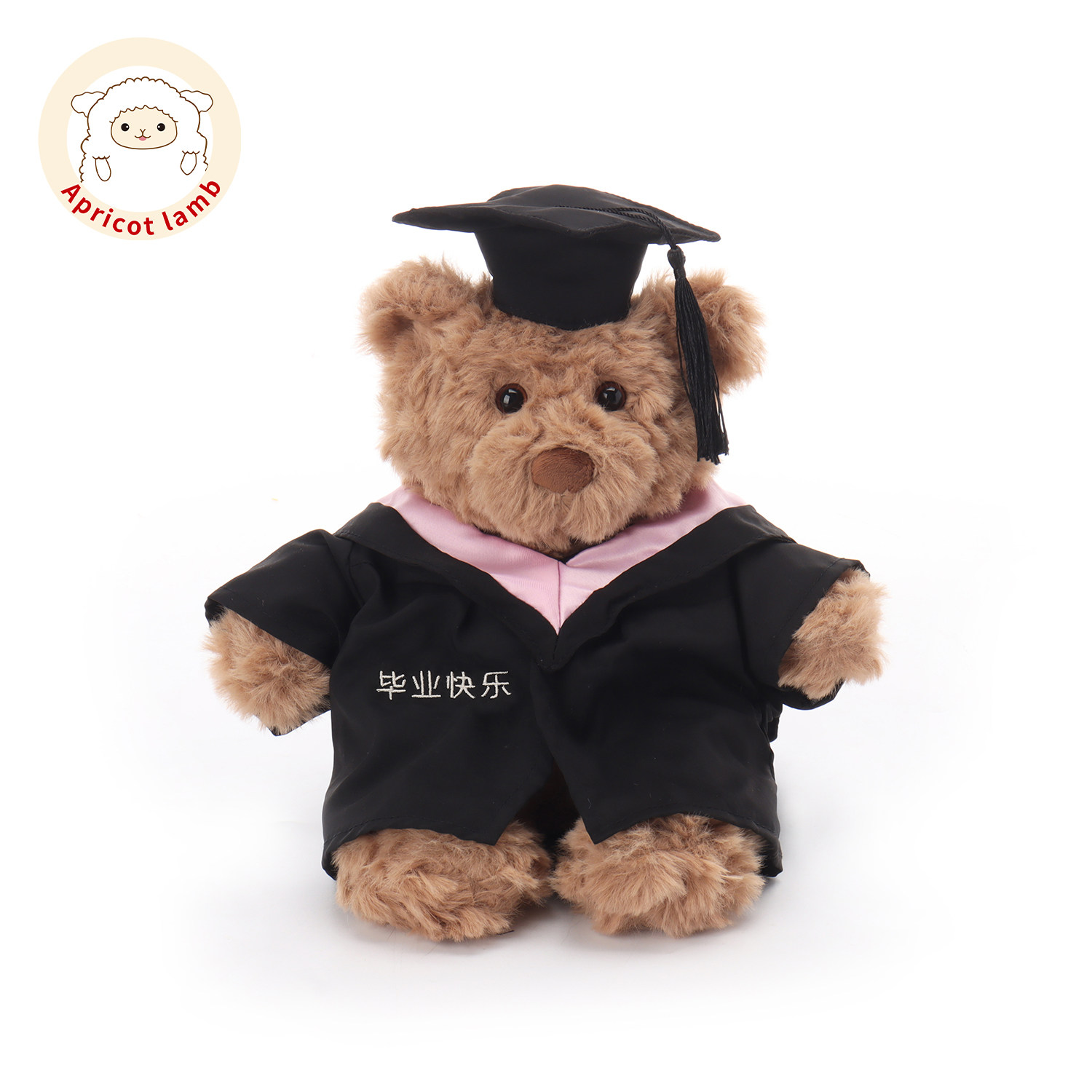 Apricot Lamb瑞可羊学士服咖啡熊毛绒毕业玩偶公仔礼物中英文定制