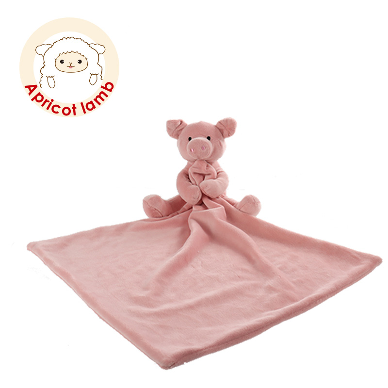 小猪婴儿睡眠公仔毛绒玩具安抚巾