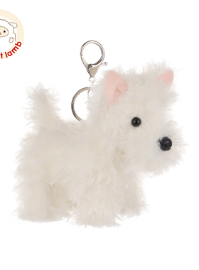 Apricot Lamb迷人西高地书包挂件女生钥匙扣可爱玩偶毛绒包车挂饰