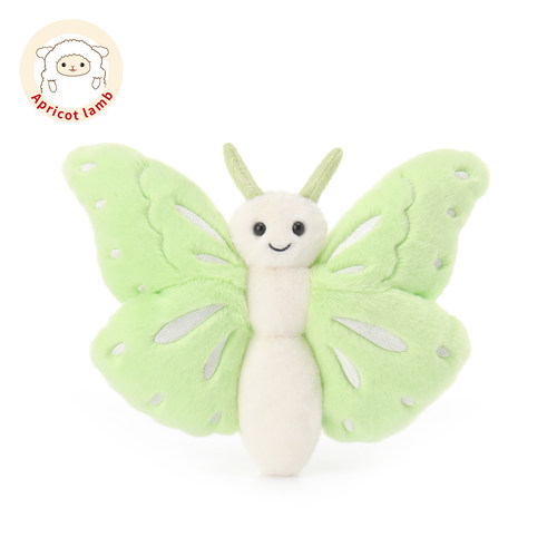 瑞可羊苹果绿蝴蝶毛绒玩具