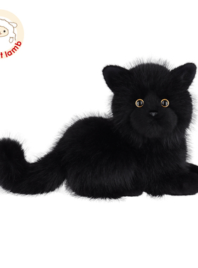 Apricot lamb孟买猫黑桃毛绒玩具可爱猫咪公仔安抚仿真小猫玩偶