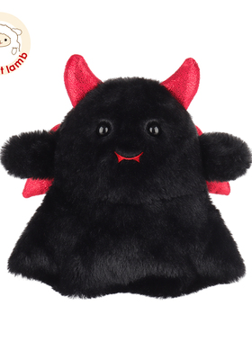 Apricot lamb黑色小恶魔幽灵玩偶可爱公仔毛绒玩具安抚女孩礼物