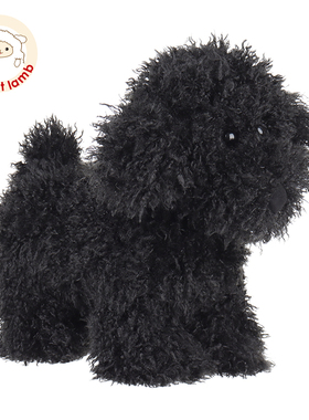 Apricot lamb黑色贵宾犬泰迪狗仿真毛绒玩具男女狗狗可爱玩偶公仔