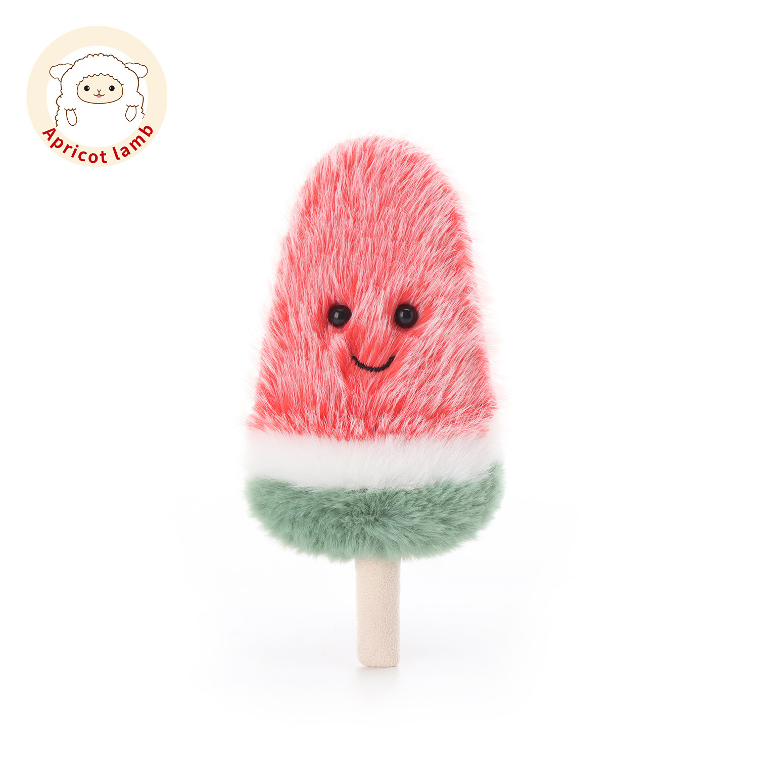 Apricot Lamb瑞可羊西瓜棒冰毛绒玩具男女孩生日礼物安抚玩偶公仔