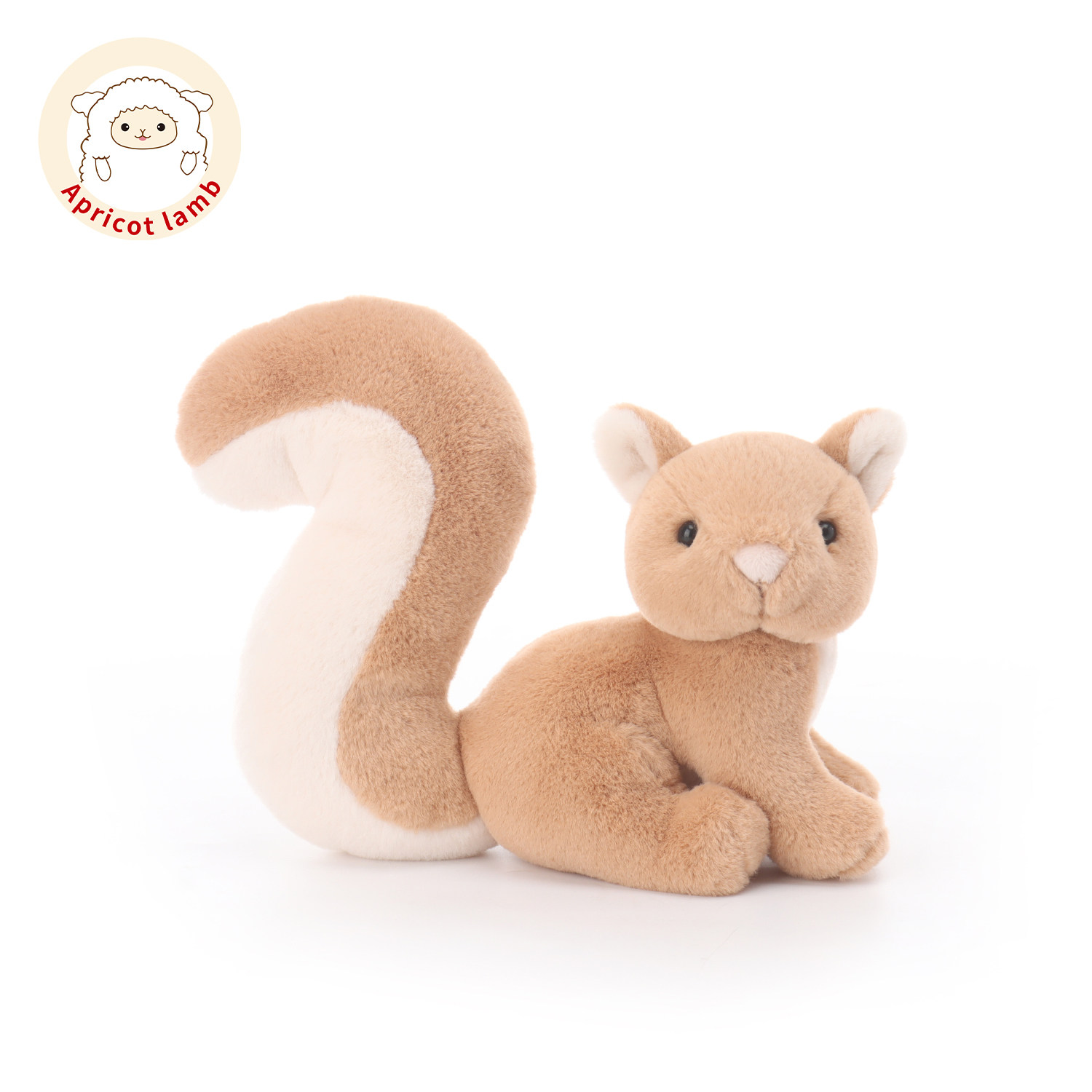 Apricot Lamb瑞可羊好奇松鼠公仔玩偶婴幼儿安抚柔软毛绒玩具公仔