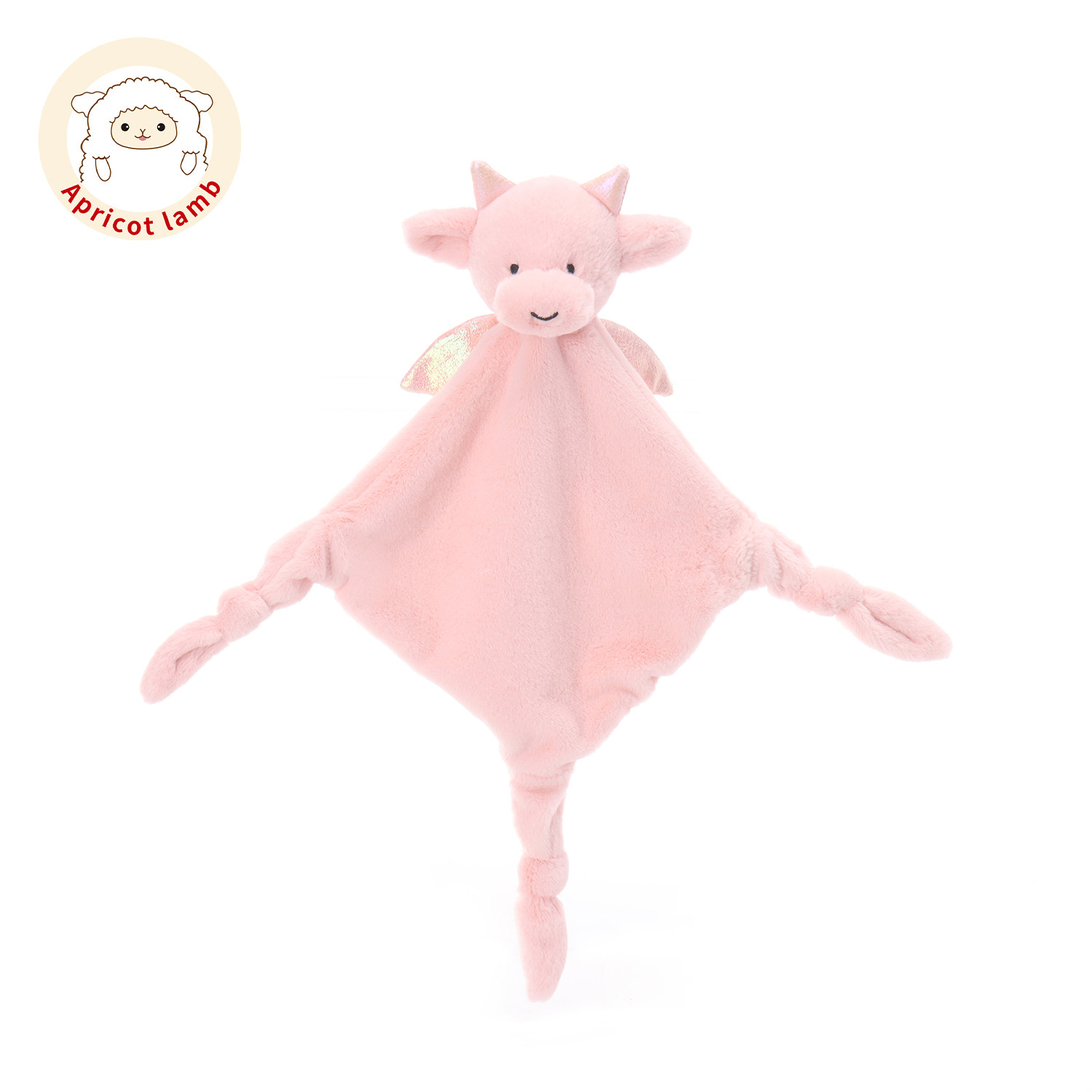 Apricot Lamb瑞可羊小龙方形安抚巾婴儿宝宝睡眠安抚公仔玩偶毛绒