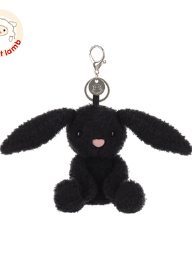 Apricot Lamb黑色北极绒兔子书包挂件公仔女生钥匙扣玩偶包包挂饰