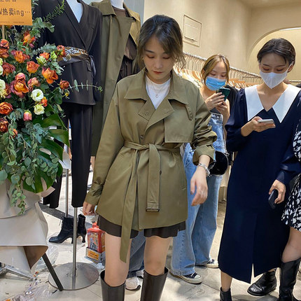 f.three十三行经典款风衣外套女2026年新款春秋欧货爆款韩版宽松
