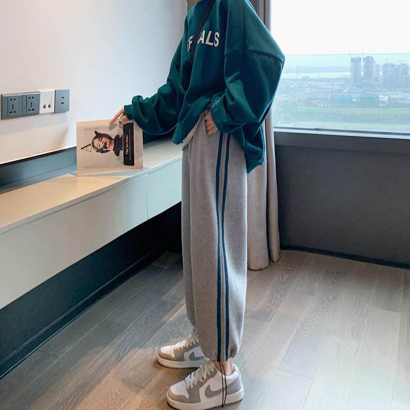 2025新款运动裤子女韩版宽松束脚春秋款显瘦潮流百搭外穿休闲卫裤,女装/女士精品,卫裤,淘宝优惠券,粉丝福利购,淘宝优惠卷