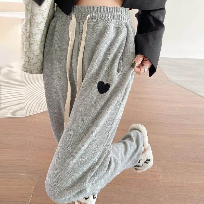 660(抖音质量华棉250克)阔腿裤女直筒裤子休闲卫裤抽绳束脚运动,女装/女士精品,卫裤,淘宝优惠券,粉丝福利购,淘宝优惠卷